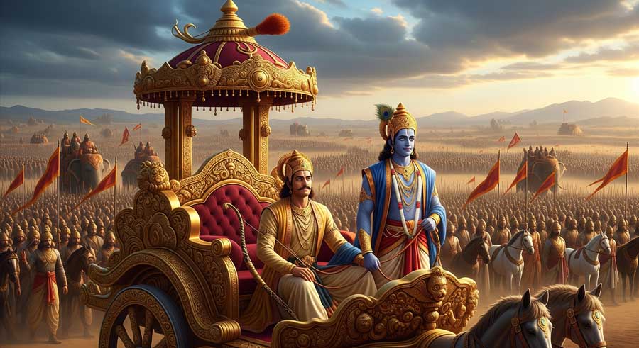 Коротка передісторія Бхагавад Гіти. Крішна і Арджуна. Йогі Іша