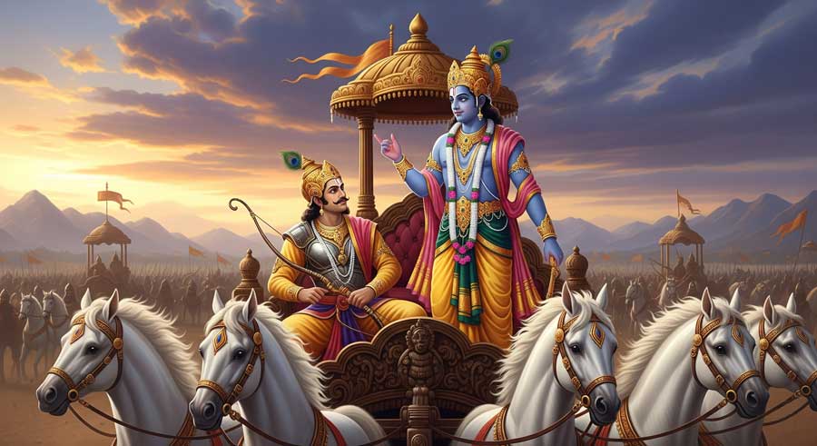 Шістнадцята глава — Дайва Асура Сампад Вібгага Йога Божественні і демонічні якості людини — Бхагавад Гіта глава 16