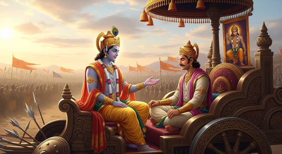 Крішна навчає Арджуну медитації та контролю розуму — Бхагавад Гіта глава 6 Дх’яна Йога