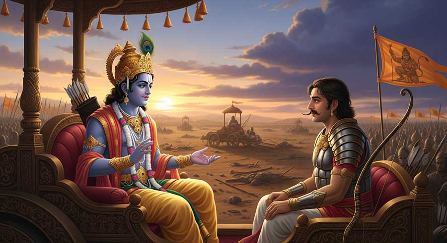 Крішна розкриває свою вищу природу і знання про Абсолют — Бхагавад Гіта глава 7