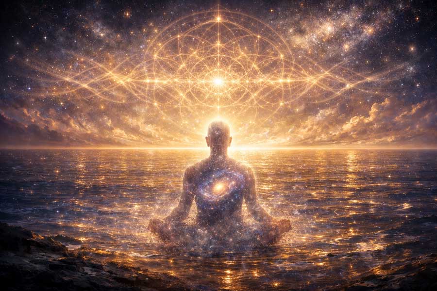 Символічне відображення Абсолюту як безмежного Океану Свідомості та Пульсації Життя — Йогі Іша.